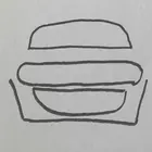 Patty + bottom bun + top bun + box